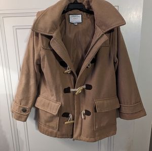 Kids Janie and Jack Toggle Coat with removable hood size 5-6